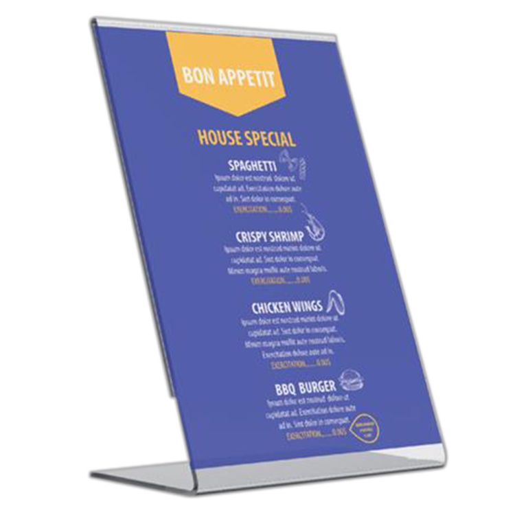 Acryl L-standaard 105×300 mm - Transparant Display Houder