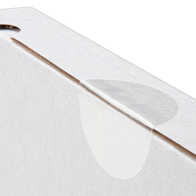 Sluitstickers 20mm - Permanent - Transparant - Geperforeerd