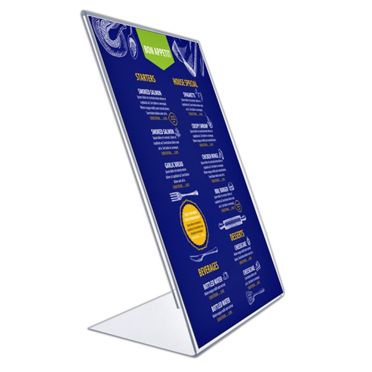 Acryl L-standaard 105×300 mm - Transparant Display Houder