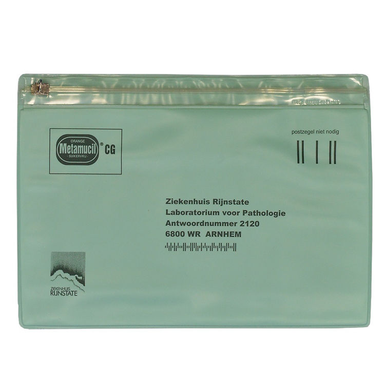 Ritszak - 350 x 450mm - 70my Transparant - Witte ritssluiting