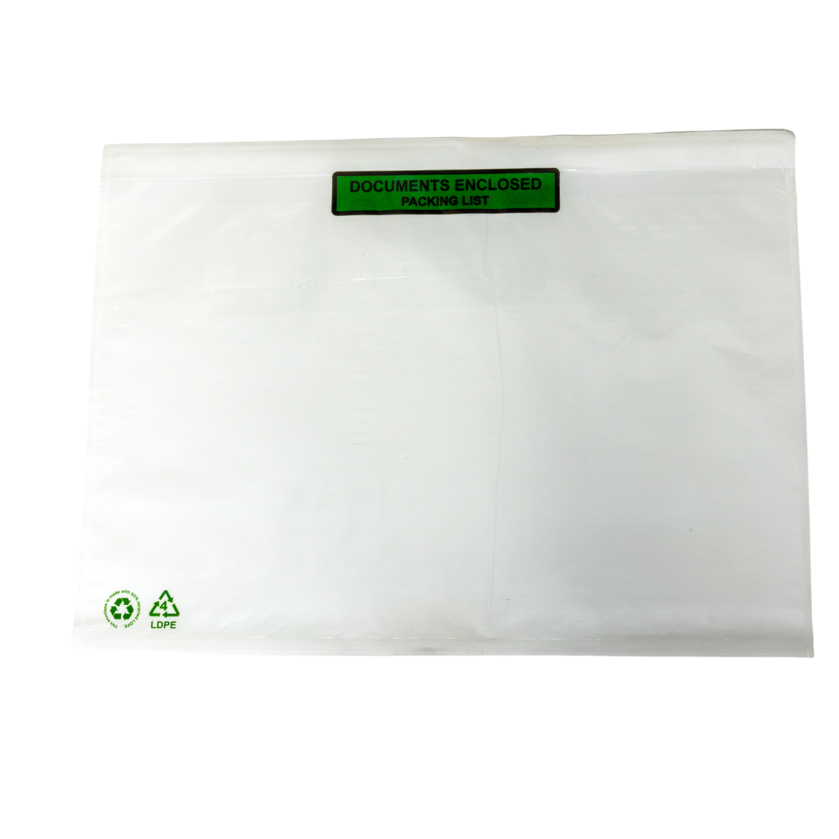 Paklijst enveloppen C4 60% recycled PE Document enclosed - Packinglist
