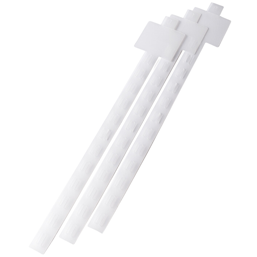 Clipstrip - 630mm lengte - 12 Clips met kopkaart 100 x 085mm  Clipstrip - 630mm lengte - 12 Clips met kopkaart 100 x 085mm